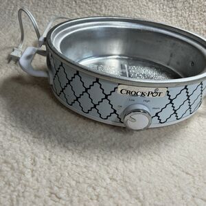 Crock-Pot Small 2.5 Quart Casserole Slow Cooker, White/Blue HEATING ONLY